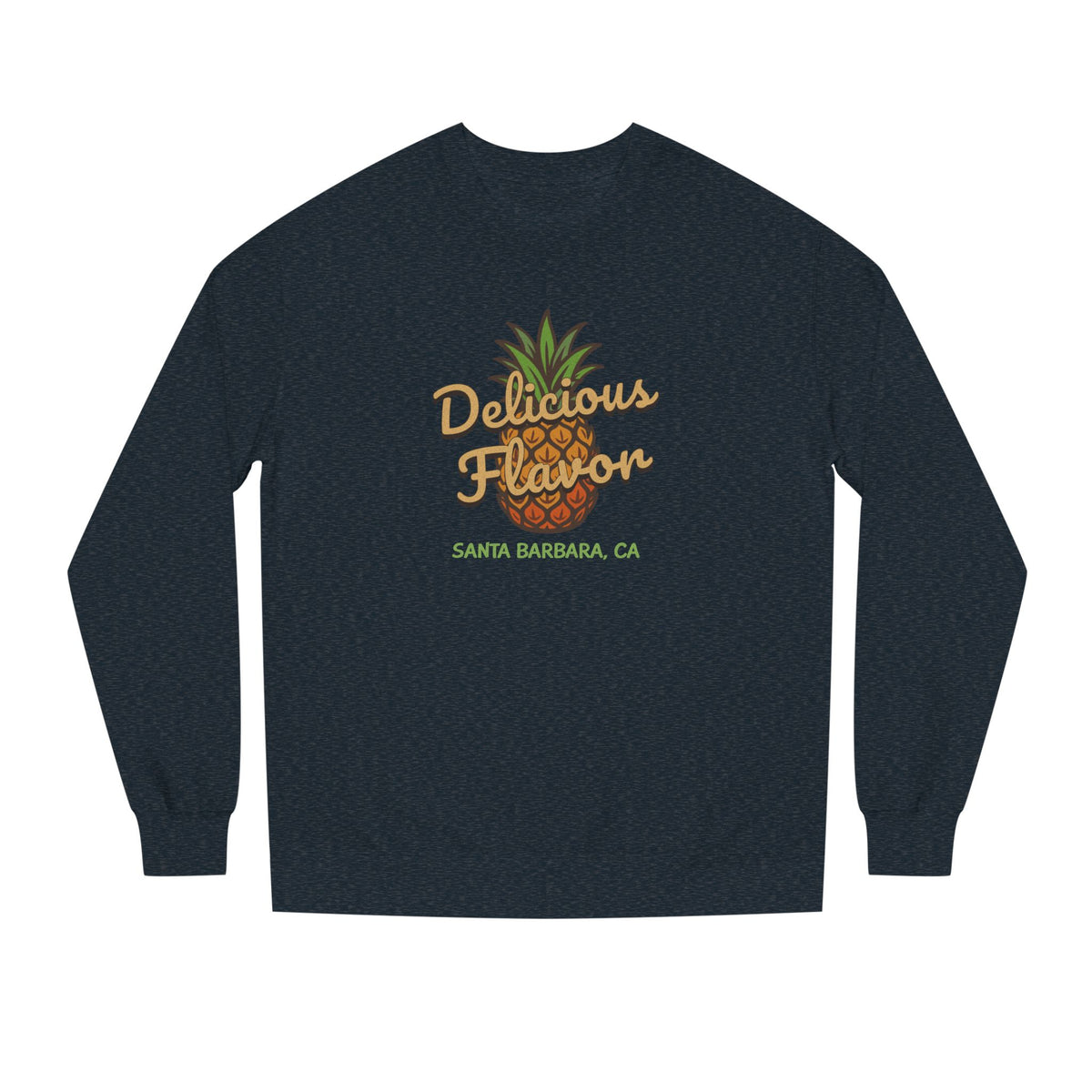 Delicious Flavor — Santa Barbara Pineapple Retro Sweatshirt (Dark)