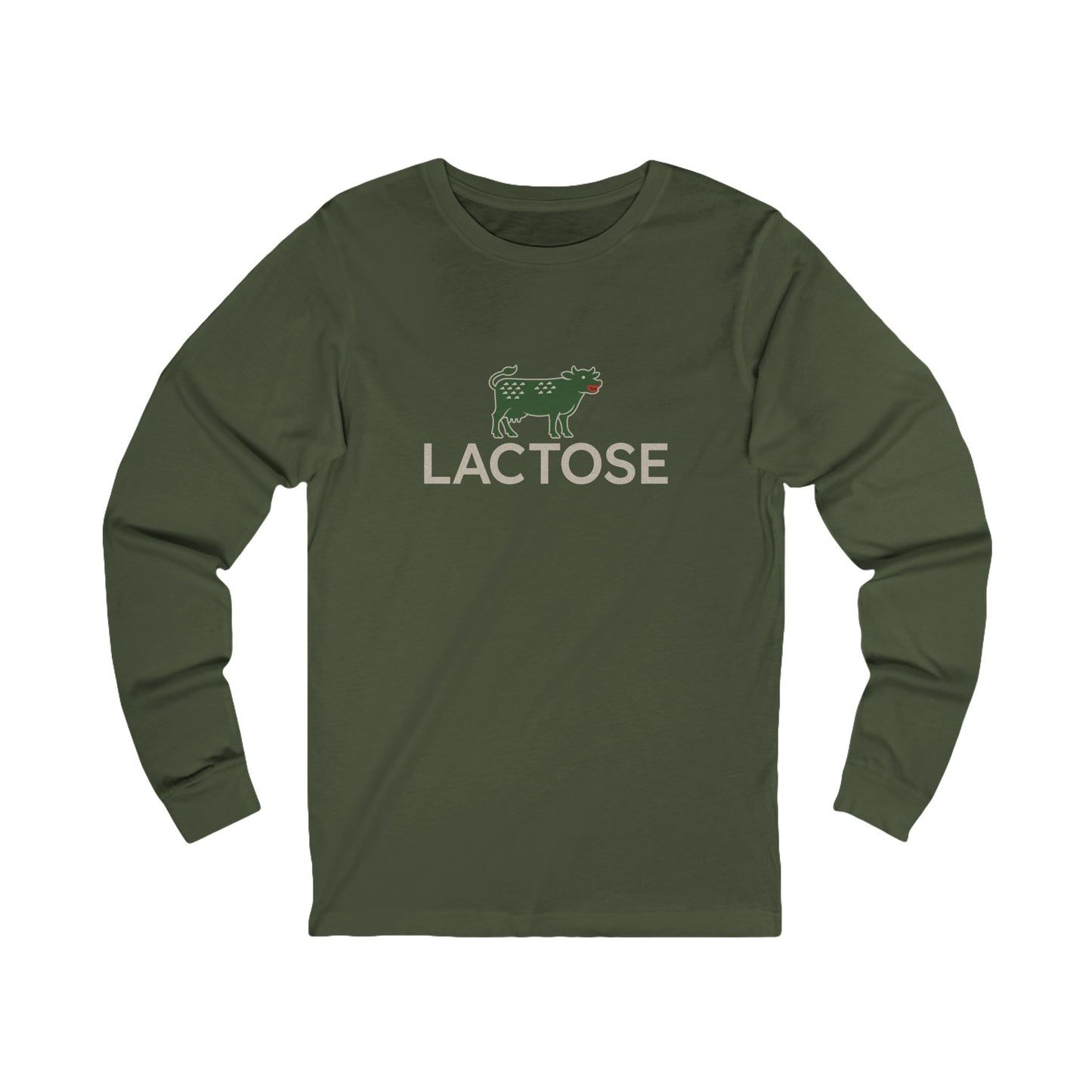 Life is a Beautiful… Typo – LACTOSE Logo Parody Retro Long Sleeve (Dark)