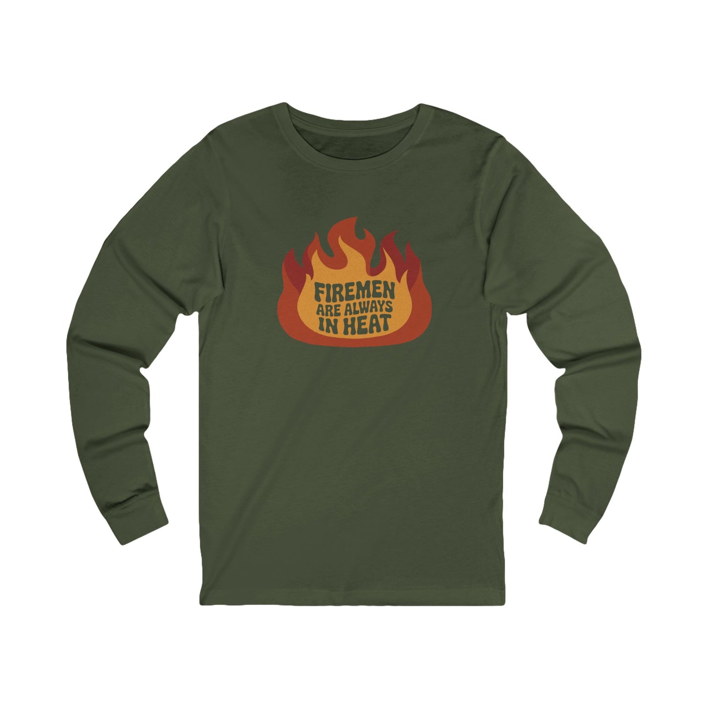 Firemen Are Always in Heat — Flirtatious Retro Long Sleeve (Dark)