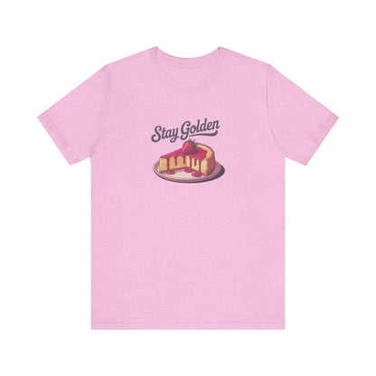 Stay Golden — Retro Cheesecake Graphic Tee (Light)