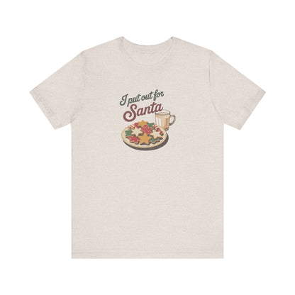 I Put Out for Santa — Retro Christmas Cookies Tee (Light)