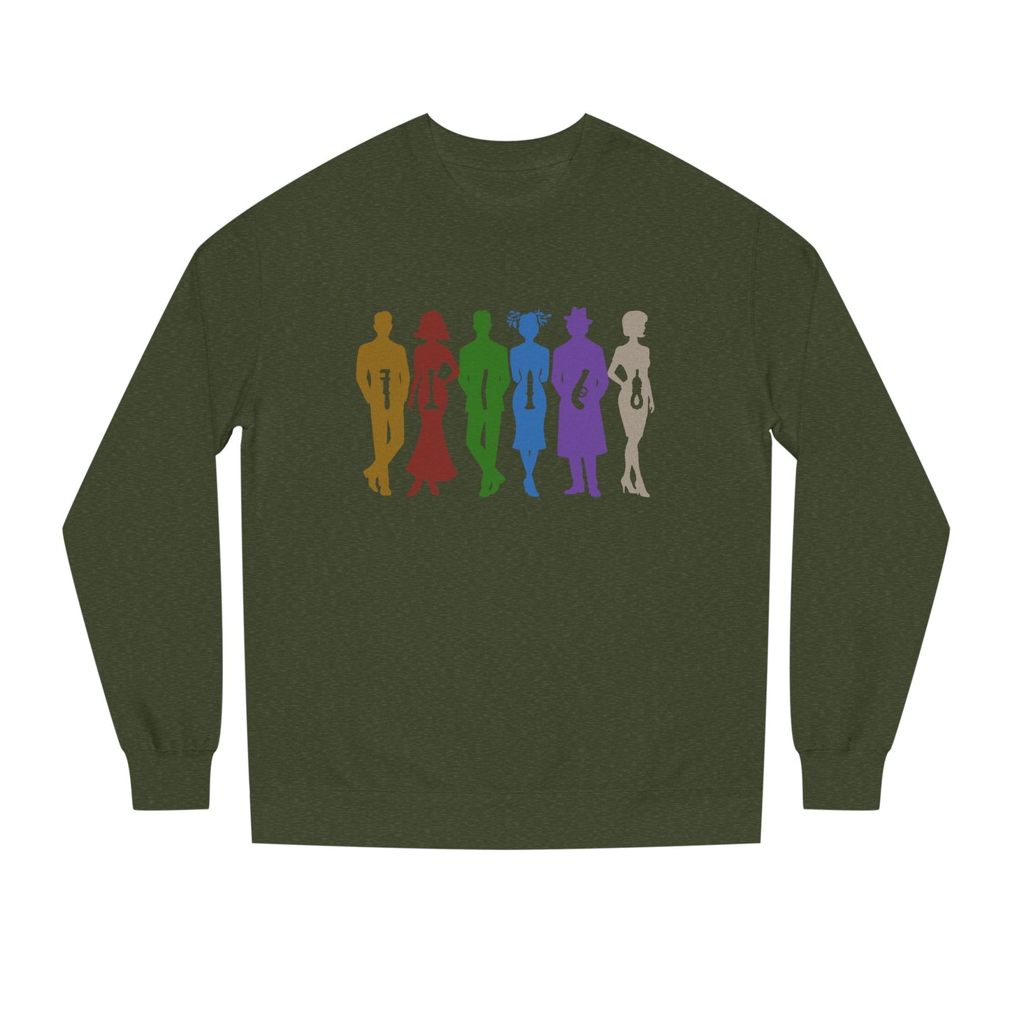 The Usual Suspects, Properly Armed — Clue Retro Sweatshirt (Dark)