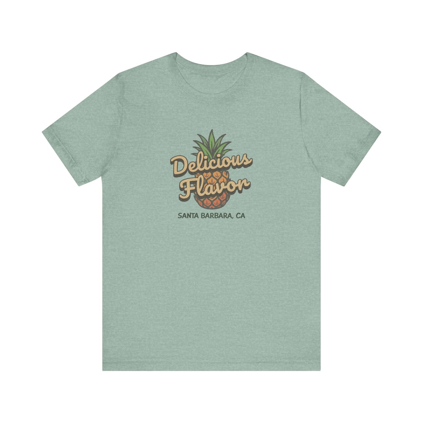 Delicious Flavor — Santa Barbara Pineapple Retro Tee (Light)