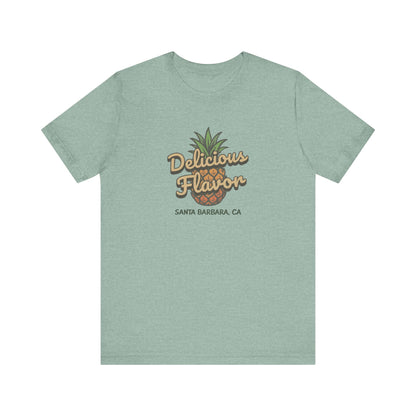Delicious Flavor — Santa Barbara Pineapple Retro Tee (Light)