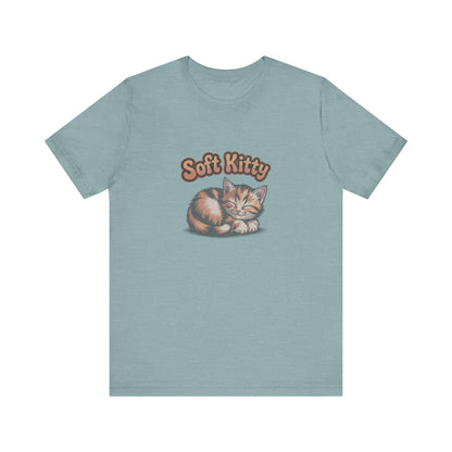 Soft Kitty Sick-Day Lullaby — Big Bang Theory Retro Tee (Light)