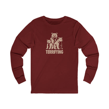 Bears Are Terrifying — Retro Silhouette Long Sleeve (Dark)