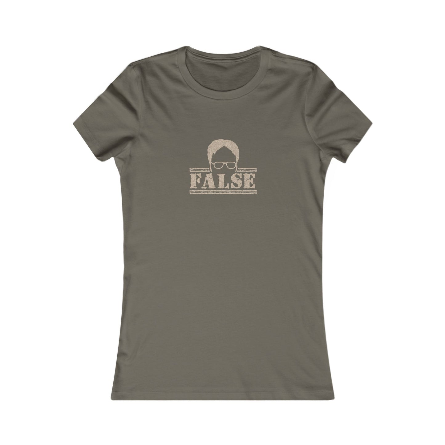 Dwight Schrute FALSE —  The Office-Inspired Women's Tee (Dark)
