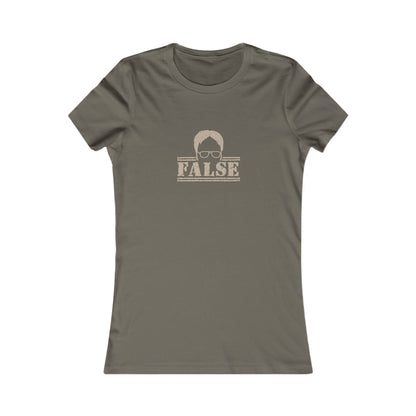 Dwight Schrute FALSE —  The Office-Inspired Women's Tee (Dark)