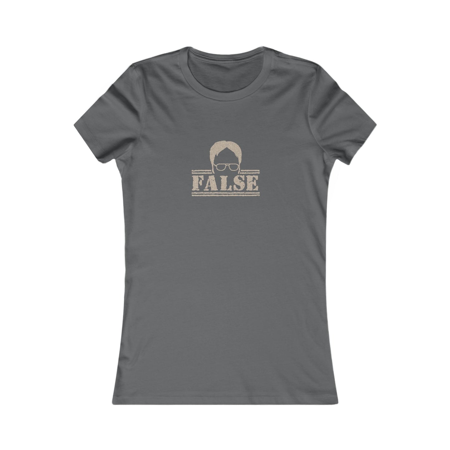 Dwight Schrute FALSE —  The Office-Inspired Women's Tee (Dark)
