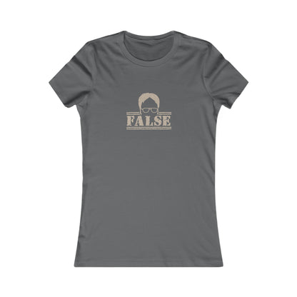 Dwight Schrute FALSE —  The Office-Inspired Women's Tee (Dark)