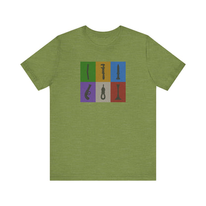 Six Ways Into the Evidence Locker — Clue Retro Tee (Light)