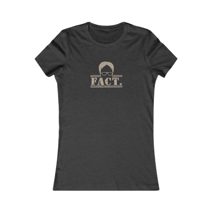 Dwight Schrute FACT. — The Office-Inspired Retro Women's Tee (Dark)