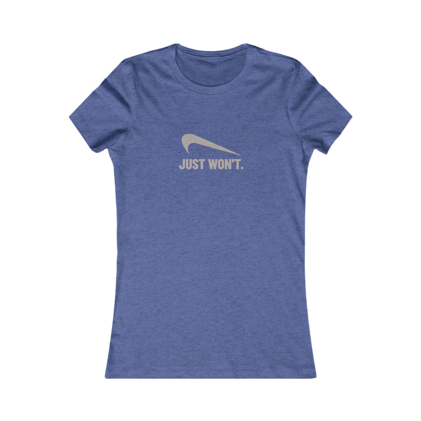 Just Won’t Athletic Parody — Retro Workout Women's Tee (Dark)