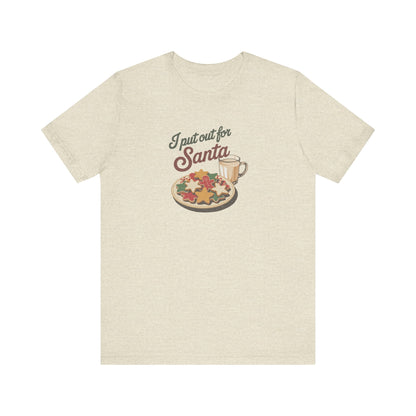 I Put Out for Santa — Retro Christmas Cookies Tee (Light)