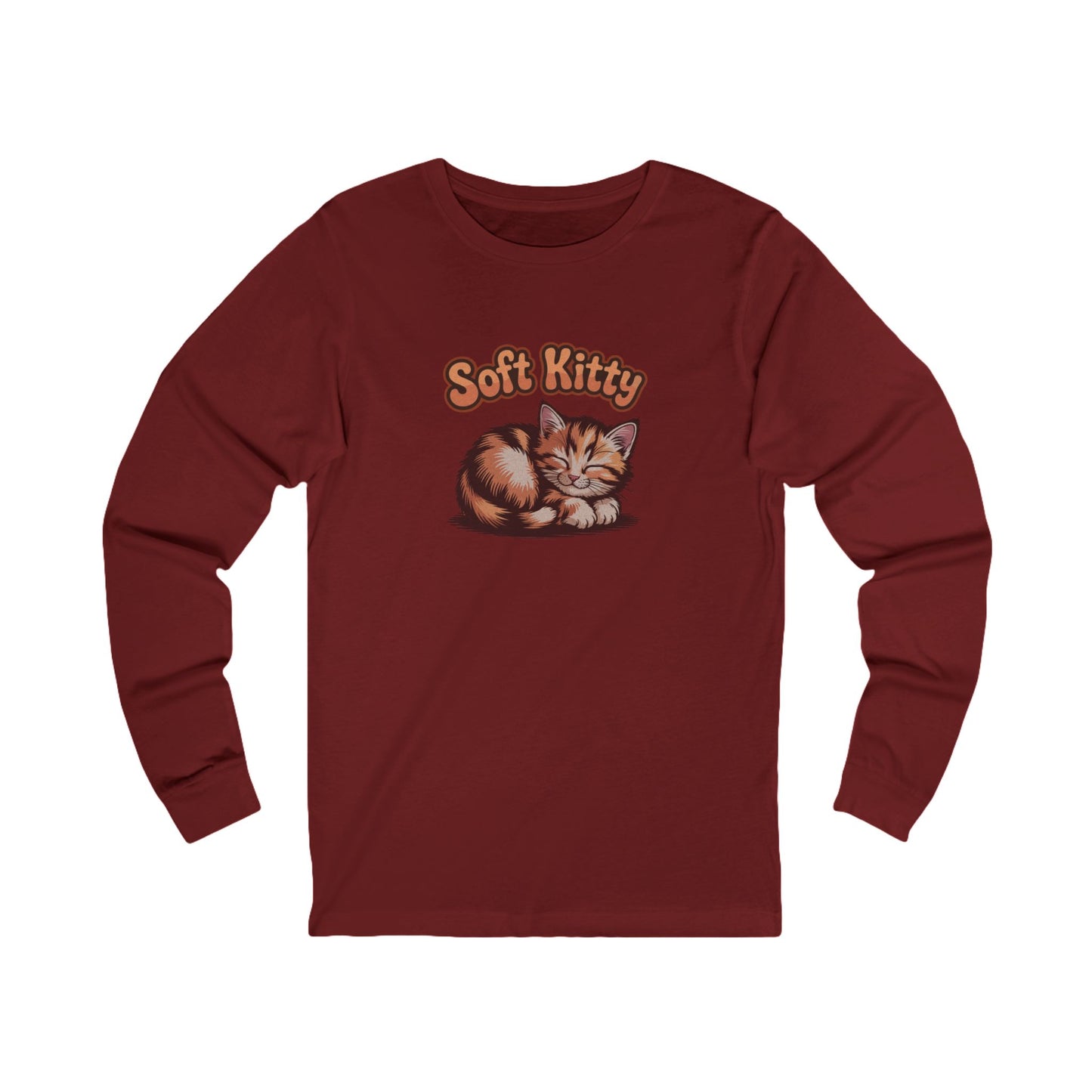 Soft Kitty Sick-Day Lullaby — Big Bang Theory Retro Long Sleeve (Dark)