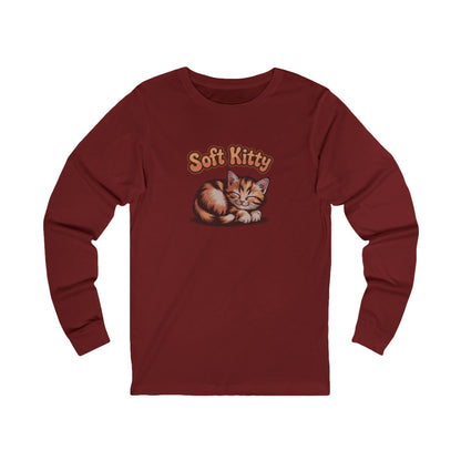 Soft Kitty Sick-Day Lullaby — Big Bang Theory Retro Long Sleeve (Dark)