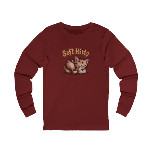 Soft Kitty Sick-Day Lullaby — Big Bang Theory Retro Long Sleeve (Dark)