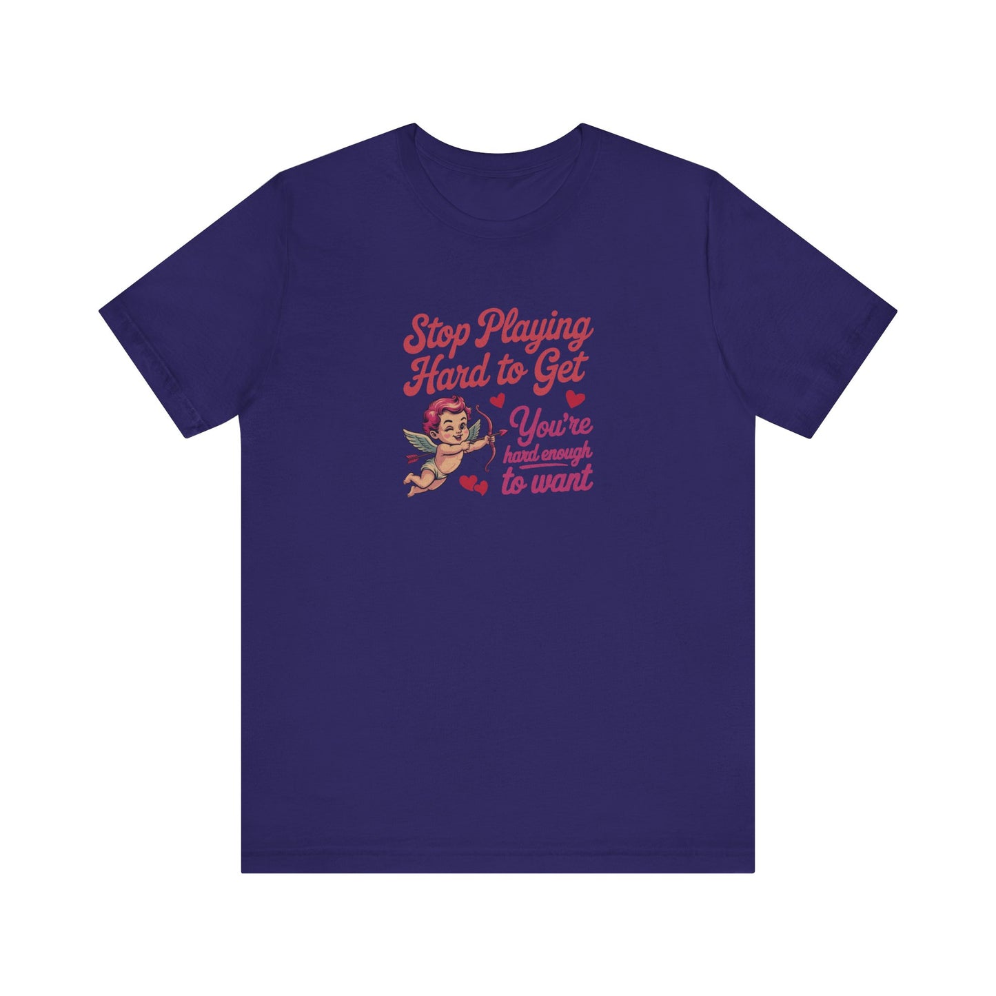 Stop Playing Hard to Get — Retro Cupid Tee (Dark)