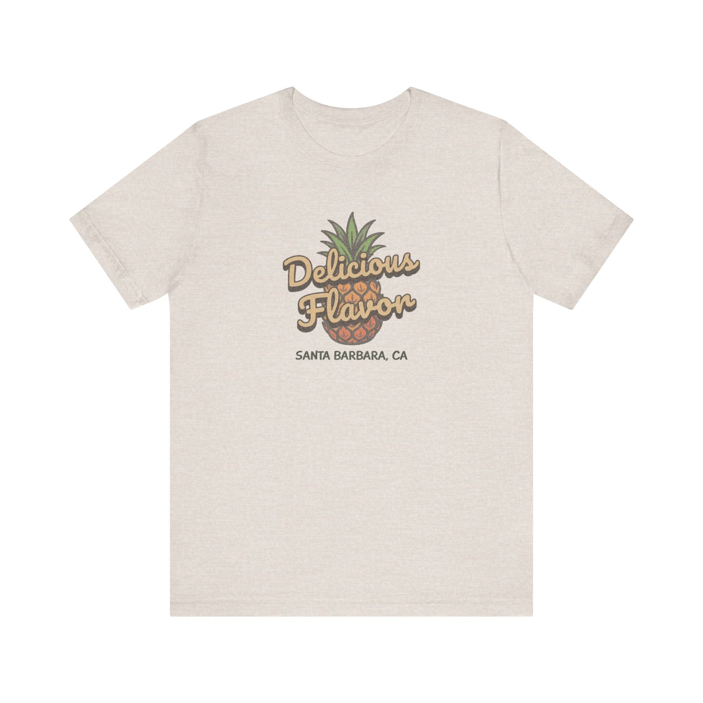 Delicious Flavor — Santa Barbara Pineapple Retro Tee (Light)