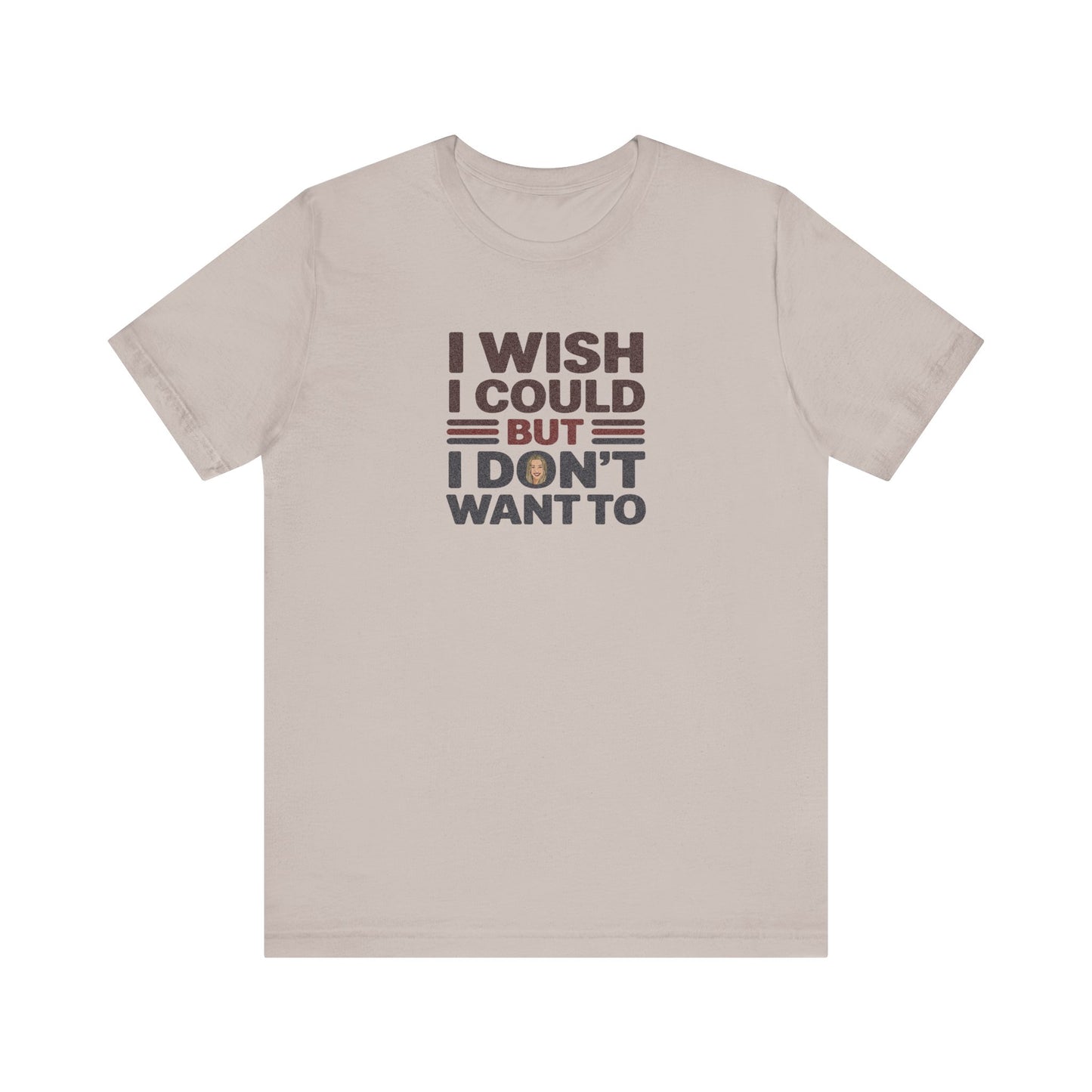 I Wish I Could, But I Don't Want To — Phoebe Buffay Retro Tee (Light)