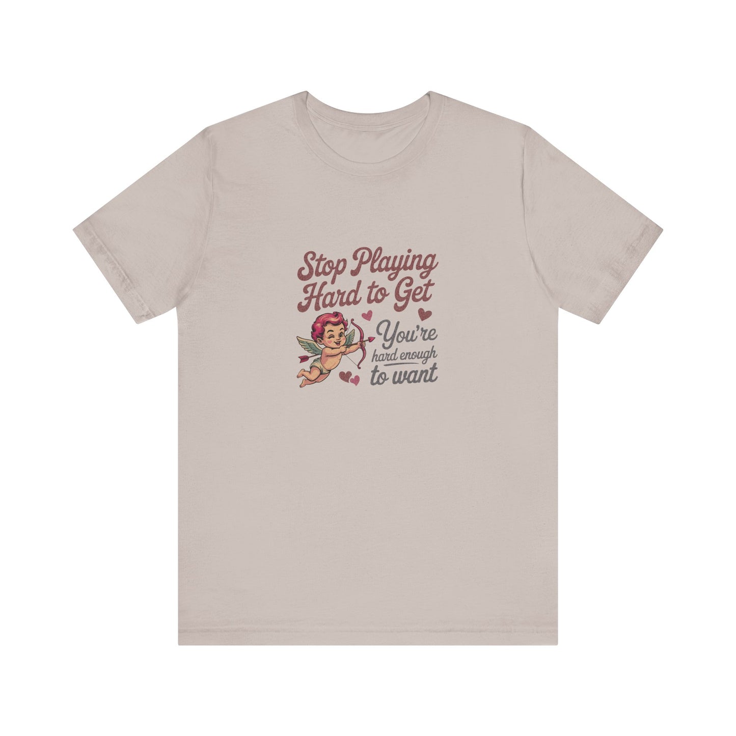 Stop Playing Hard to Get — Retro Cupid Tee (Light)
