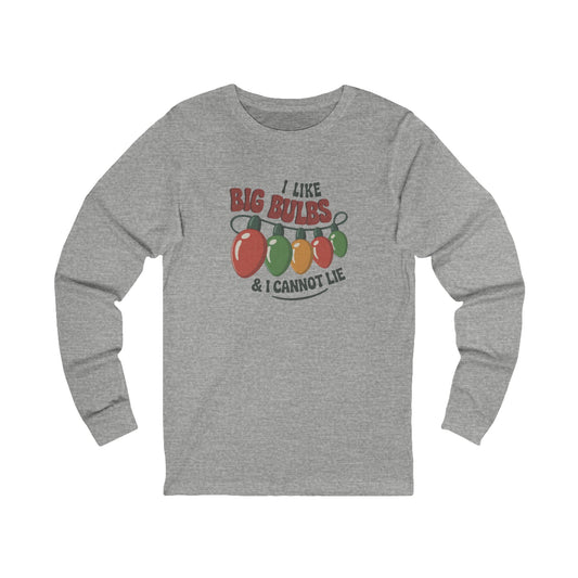 I Like Big Bulbs and I Cannot Lie — Christmas Lights Retro Long Sleeve (Light)