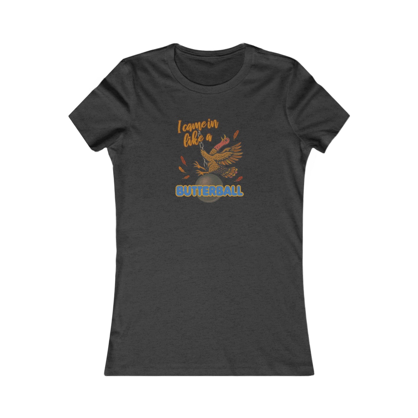 Like a Butterball — Miley Cyrus Thanksgiving Parody Retro Women's Tee (Dark)