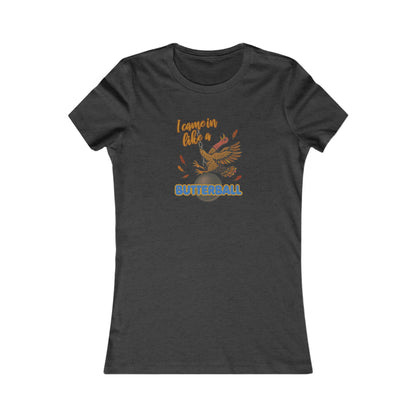 Like a Butterball — Miley Cyrus Thanksgiving Parody Retro Women's Tee (Dark)