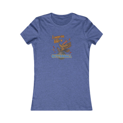 Like a Butterball — Miley Cyrus Thanksgiving Parody Retro Women's Tee (Dark)