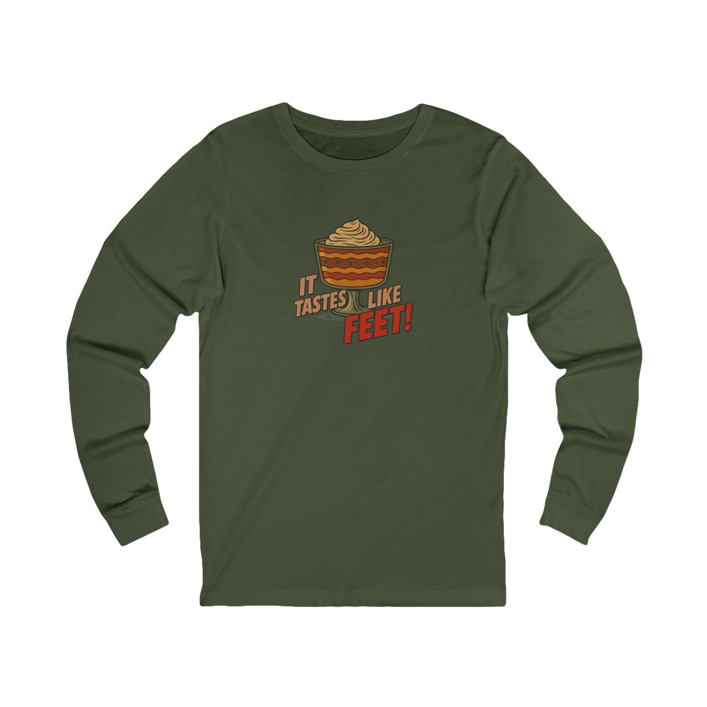 It Tastes Like Feet! — Thanksgiving Trifle Retro Long Sleeve (Dark)