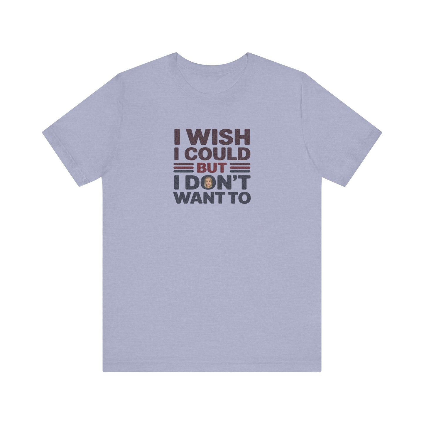 I Wish I Could, But I Don't Want To — Phoebe Buffay Retro Tee (Light)