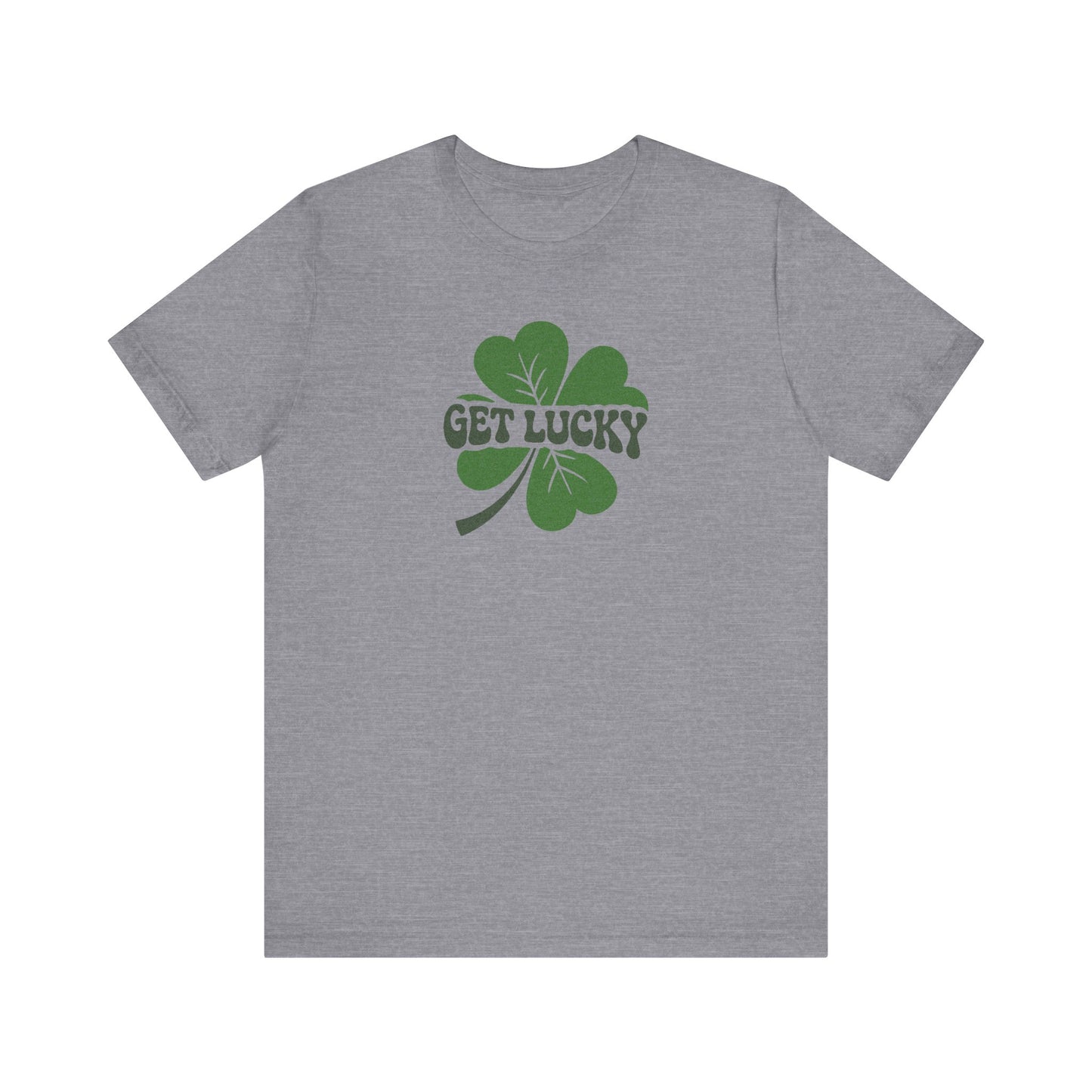 I’m Up All Night to Get Lucky — St. Patrick's Retro Tee (Light)