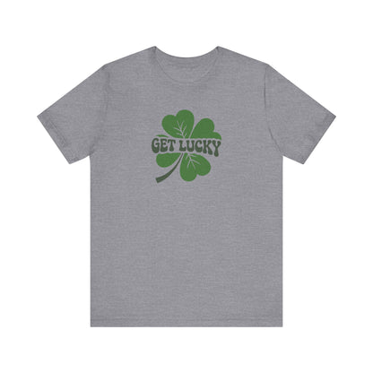 I’m Up All Night to Get Lucky — St. Patrick's Retro Tee (Light)