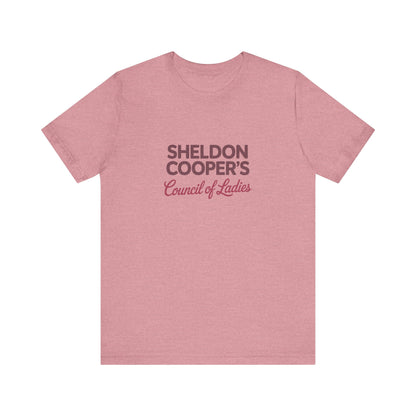Sheldon Cooper’s Council of Ladies — TBBT Retro Tee (Light)