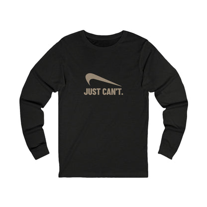 Just Can’t Athletic Parody — Retro Workout Long Sleeve (Dark)