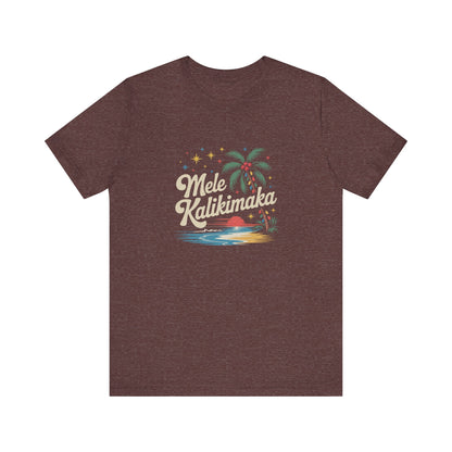 Mele Kalikimaka — Retro Hawaiian Christmas Tee (Dark)
