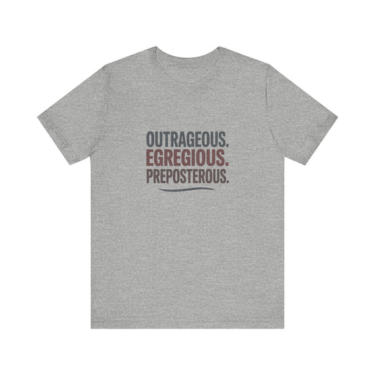 Outrageous Egregious Preposterous — Seinfeld Retro Tee (Light)