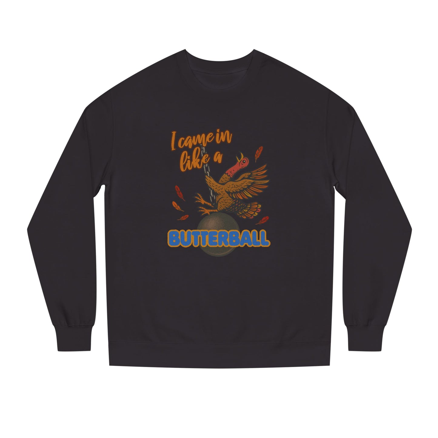 Like a Butterball — Miley Cyrus Thanksgiving Parody Retro Sweatshirt (Dark)