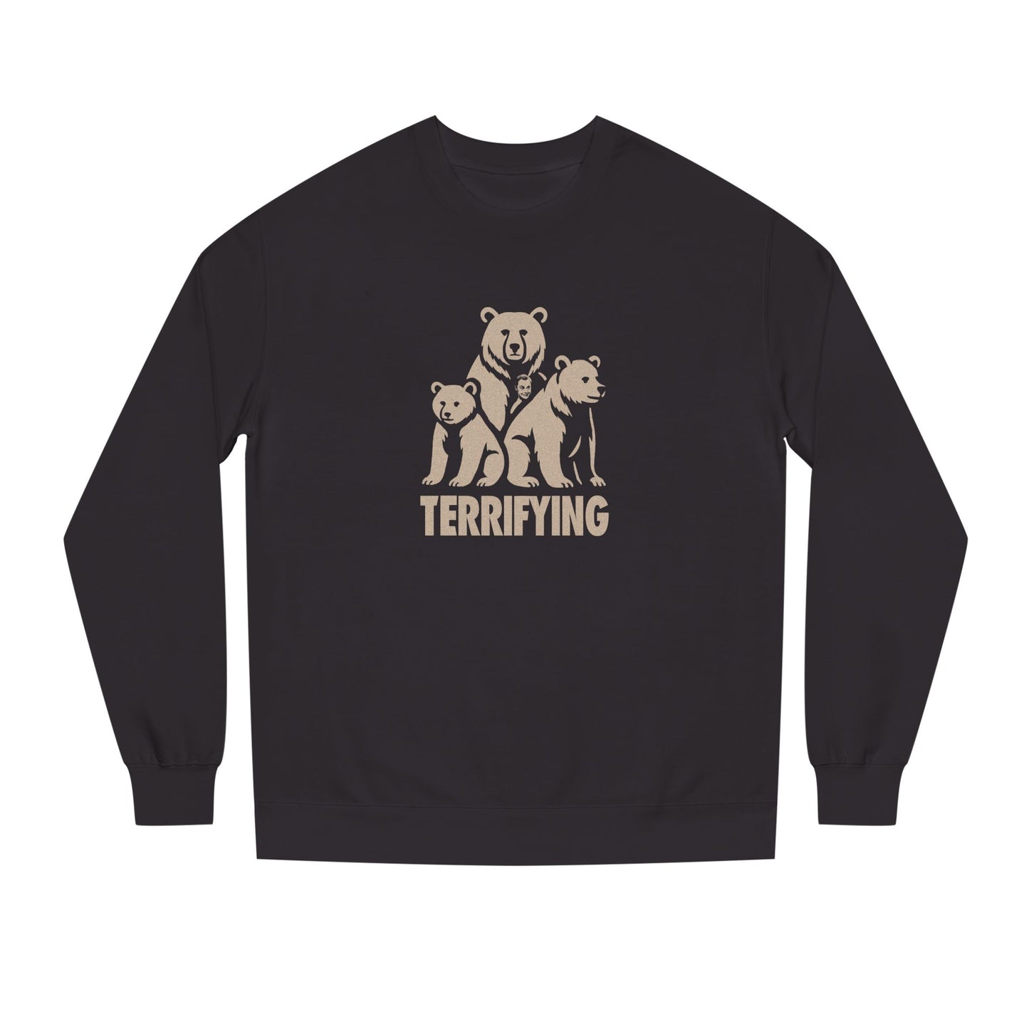 Bears Are Terrifying — Retro Silhouette Sweatshirt (Dark)
