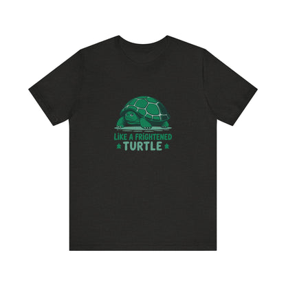 Like a Frightened Turtle — George Costanza Shrinkage Retro Tee (Dark)