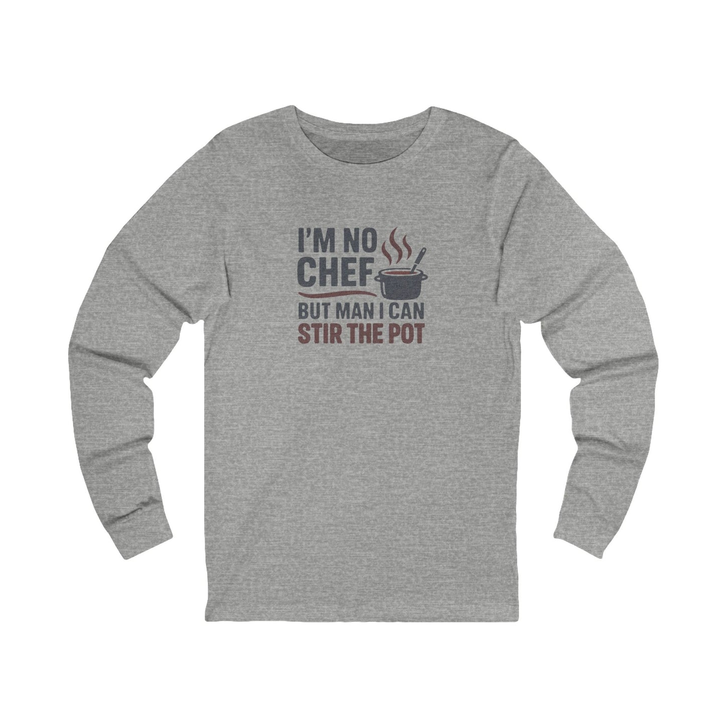 I'm No Chef, But Man I Stir the Pot — Retro Long Sleeve (Light)