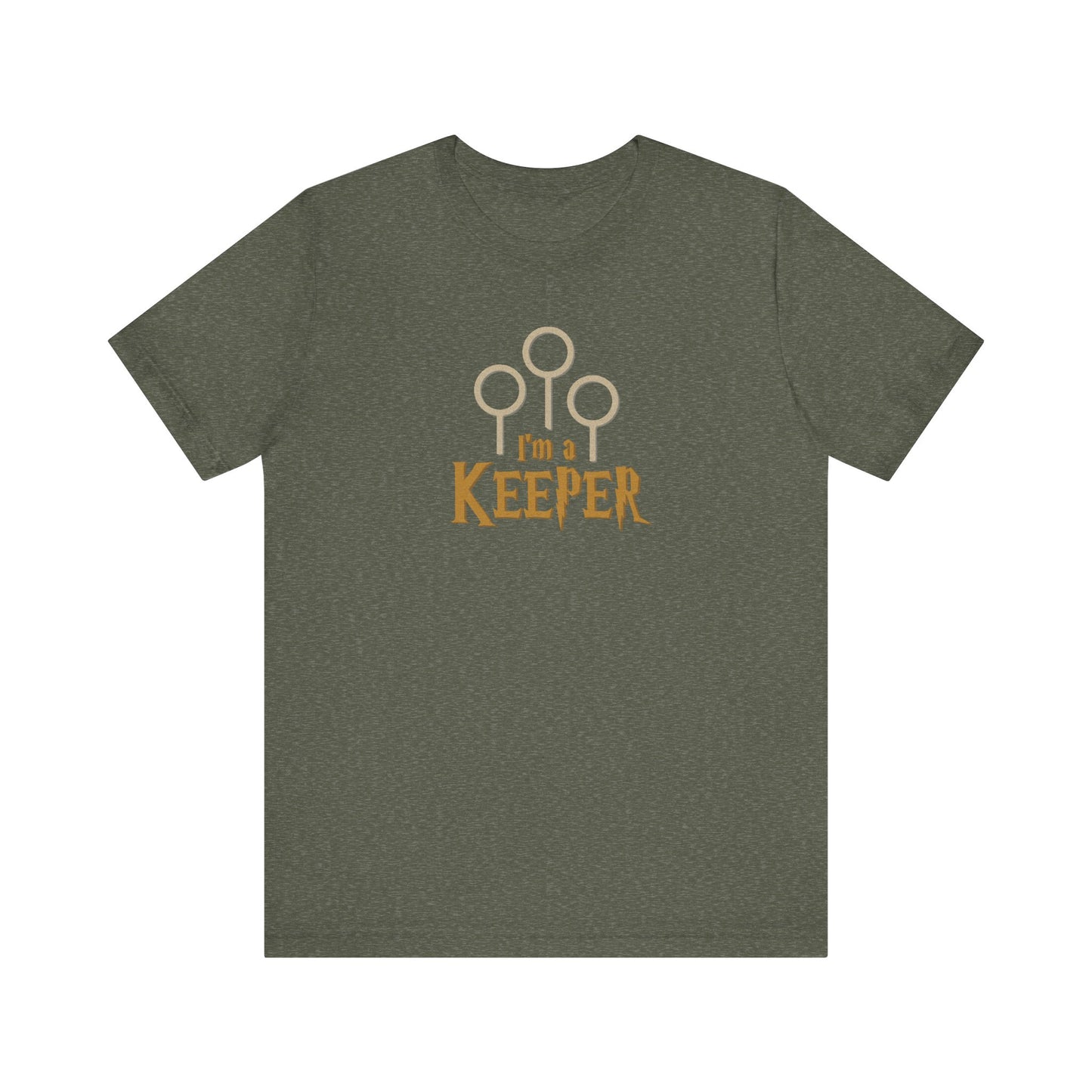 I’m a Keeper — Harry Potter Quidditch Retro Tee (Dark)