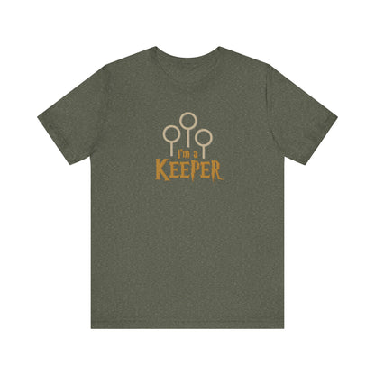 I’m a Keeper — Harry Potter Quidditch Retro Tee (Dark)