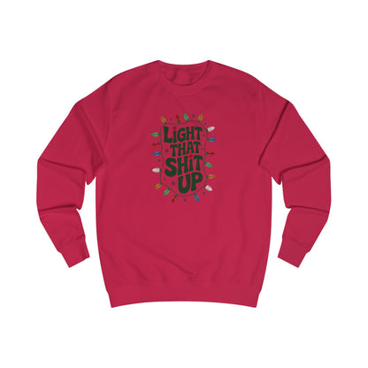 Light That Sh!t Up — Retro Christmas Lights Sweatshirt (Light)