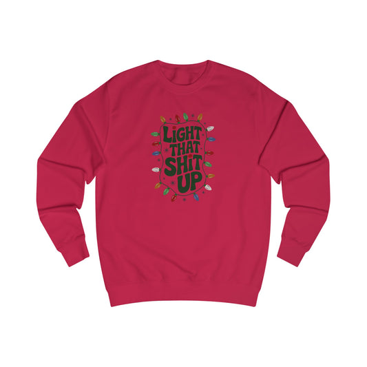 Light That Sh!t Up — Retro Christmas Lights Sweatshirt (Light)