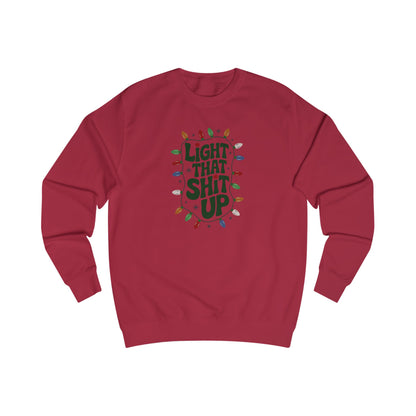 Light That Sh!t Up — Retro Christmas Lights Sweatshirt (Light)