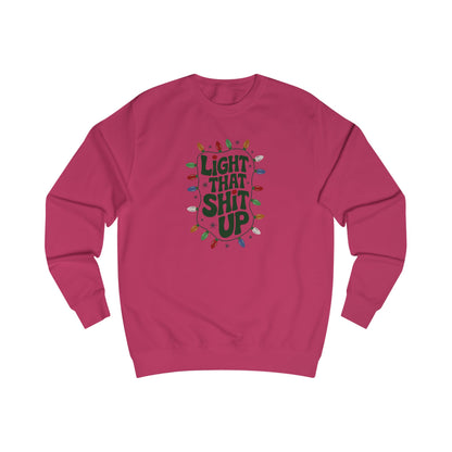 Light That Sh!t Up — Retro Christmas Lights Sweatshirt (Light)