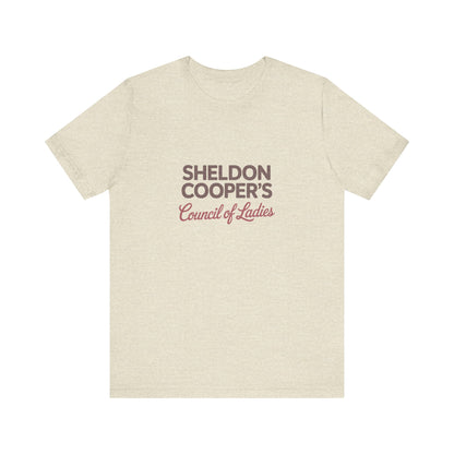 Sheldon Cooper’s Council of Ladies — TBBT Retro Tee (Light)