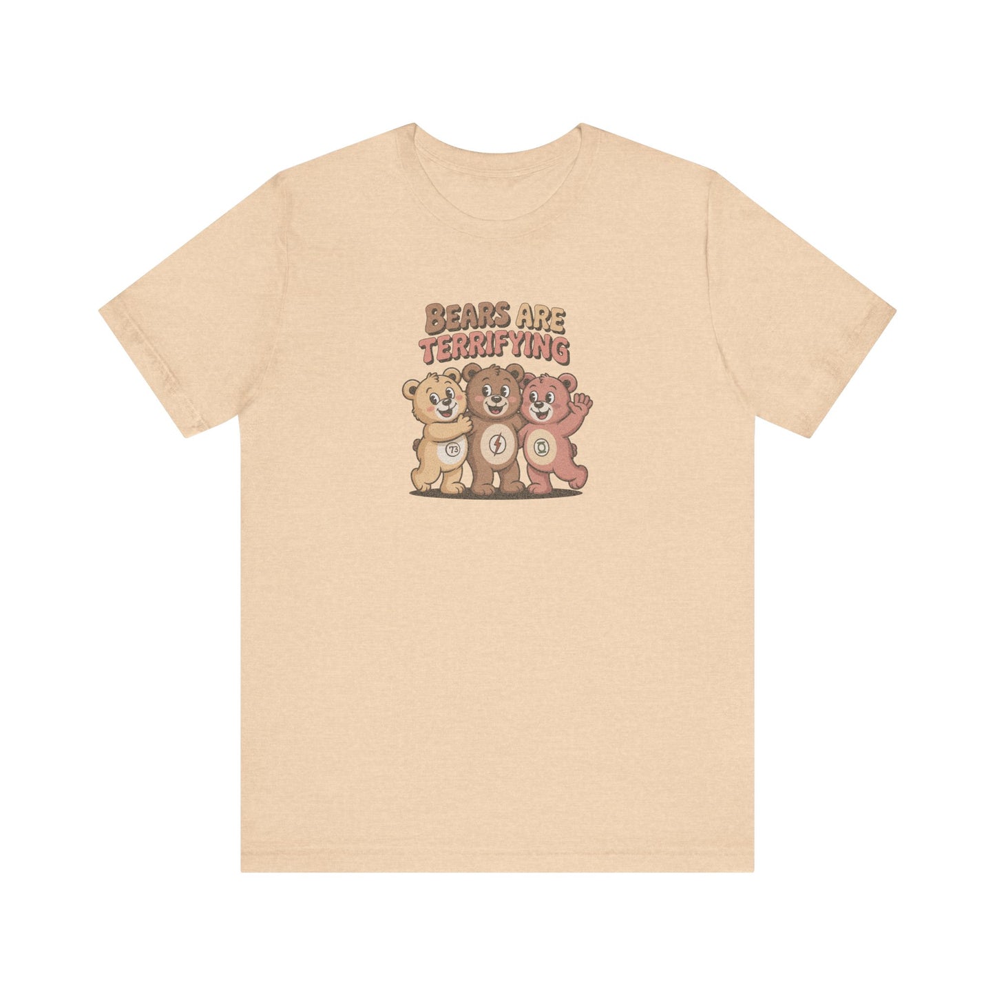 Bears Are Terrifying (Cute Remix) — Retro Tee (Light)