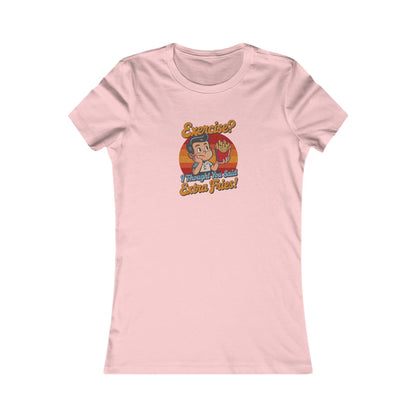 Exercise? I Thought You Said Extra Fries! — Retro Women's Tee (Light)